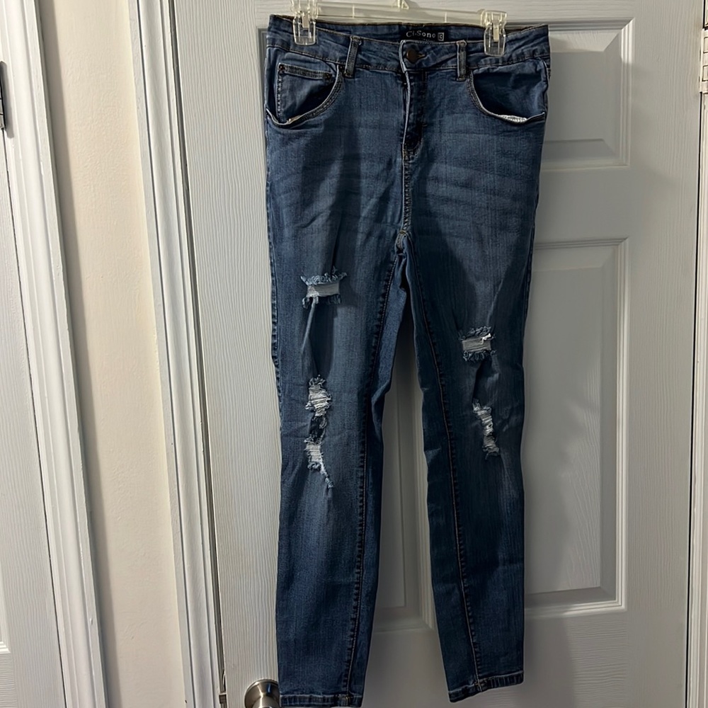 Ci Sono High Rise Distressed Jeans